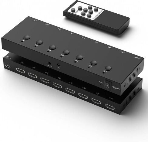 محول HDMI 5x1 HDMI 5 في 1 مخرج HDMI مخرج 5 منافذ مع جهاز تحكم عن بعد يعمل بالأشعة تحت الحمراء HDMI 1.4 HDCP 1.4 يدعم 4KX2K 3D الترا اتش دي دي in Kuwait