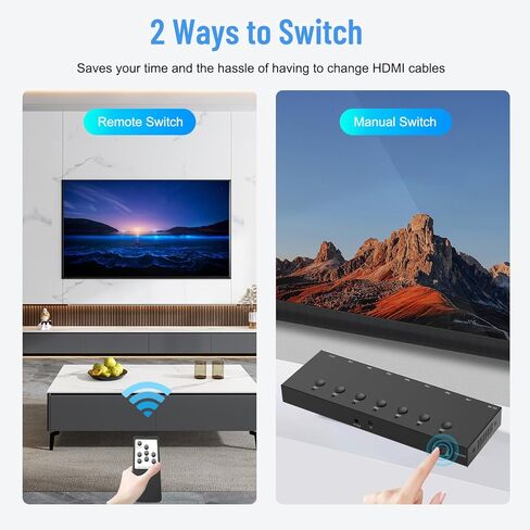 محول HDMI 5x1 HDMI 5 في 1 مخرج HDMI مخرج 5 منافذ مع جهاز تحكم عن بعد يعمل بالأشعة تحت الحمراء HDMI 1.4 HDCP 1.4 يدعم 4KX2K 3D الترا اتش دي دي in Kuwait