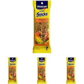 Vitakraft Crunch Sticks Apple & Orange Flavor Bird Treat for Conures (2 Sticks), 3.5 oz