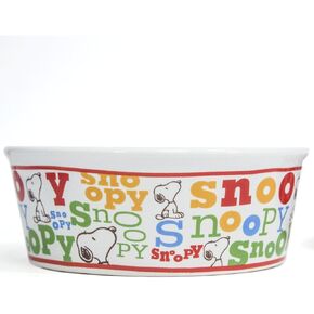 Peanuts Snoopy, Woodstock & Charlie Brown Dog Food Bowl - Heavy Stoneware Pet Dish (5" Wide) in Saudi Arabia