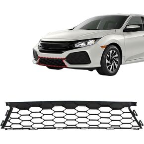 Front Lower Bumper Cover Mesh Grille Compatible with Honda Civic Hatchback 2017-2021 Replaces 71107TGGA50 1KPHD1211044