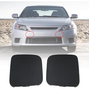 غطاء ثقب الوفير الأمامي JDMON متوافق مع Toyota Scion TC 2.5L L4 2011 2012 2013 استبدل 52127-21902 52128-21901 غطاء خطاف المصد الخاص بالسيارة الأيسر والأيمن (2 مساءً)