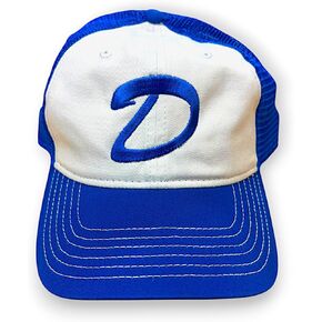 The Goozler Clementine D Baseball Cap Dead Zombies Apocalypse TV Video Game Gamer Pop Culture Novelty Embroidered Trucker Hat Blue