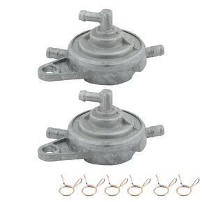 2 PCS - 1/4 "خزان الوقود صمام الصمام PETCOCK ON -OFF التبديل عن 50CC 70CC 90CC 100CC 110CC 125CC SCOOTER PIT Quad Dirt Bike Go Kart ATV (2 (Triple))