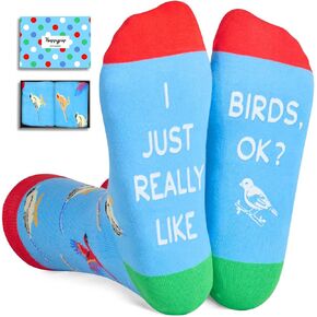 HAPPYPOP Funny Socks for Women Men Crazy Socks, Bird Gifts Animal Gifts, Bird Socks Parrot Socks Unisex Animal Socks in Saudi Arabia