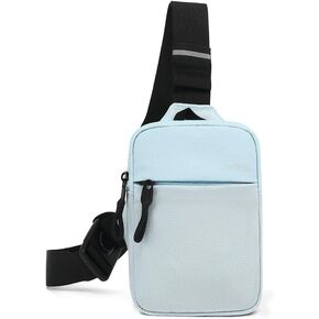 Small Crossbody Bags for Women Men, Waterproof Mini Crossbody Fanny Pack with Front Pocket, Small Sling Bag Cell Phone Passport Bag with Adjustable Strap (Grey)