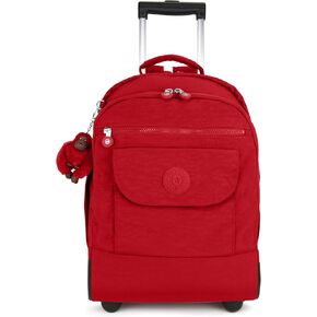 Kipling Sanaa المتداول الكبير ، قابلة للتعديل ، أحزمة الظهر المبطنة ، إغلاق الرمز البريدي ، نغمة الكرز ، مقاس واحد