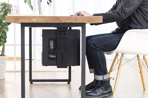 Newstar CPU-D025BLACK Under Desk PC Mount (Suitable PC Dimensions - Height: 3-60 cm/Width: 8-70 cm) - Black in Saudi Arabia