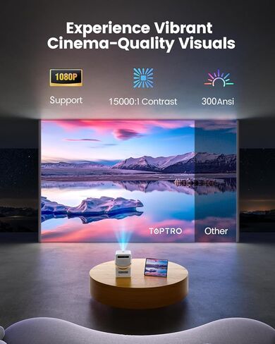 جهاز عرض خارجي، يدعم فيلم Proejctor 4K، 2.4G/5G WiFi، بلوتوث 5.0 in Kuwait