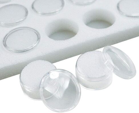 50 White Foam Gem with Stackable Tray for Gemstones, Watch Parts, Jewelry Findings Storage Organizer. Free Jewelry Polishing Cloth in Saudi Arabia