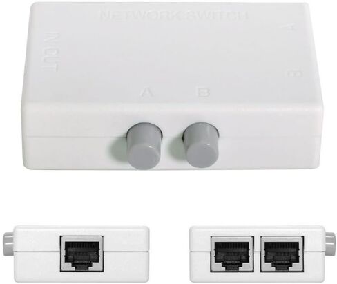 CY RJ45 Splitter Adapter,STP UTP Cat6 RJ45 8P8C Plug to Dual RJ45 Network Ethernet Splitter Switcher Adapter 2Pcs/Set in Saudi Arabia