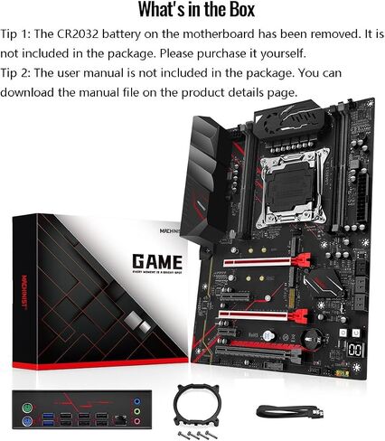 MACHINISIT LGA 2011-3 Motherboard X99 Micro ATX Mainboard for Intel Xeon E5 V3 V4 Series Processors (DDR4 Max 128GB, PCIe 3.0, M.2 Protocol, Gigabit LAN), X99 PR9-H PC Server in Saudi Arabia