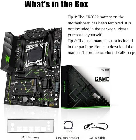 MACHINIST X99 Dual CPU Motherboard, Intel (5th/6th Gen) LGA 2011-V3 Computer Server Motherboards (E-ATX, PCIe 3.0, DDR4, Dual LAN, M.2, SATA 6Gb/s) for Intel Core i7, XEON E5 V3/V4 Series X99-D8 (Red) in Saudi Arabia