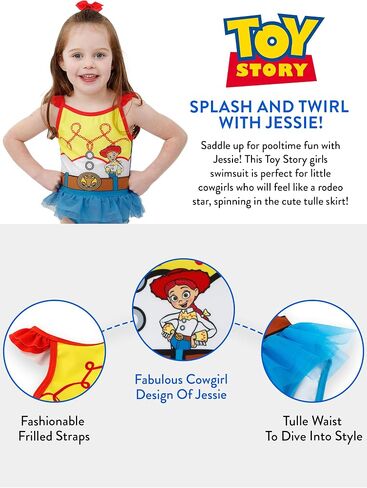 Disney Toy Story Bathing Suit | Toy Story Swimsuit for Girls | Girls' One-Piece Swimwear in Saudi Arabia