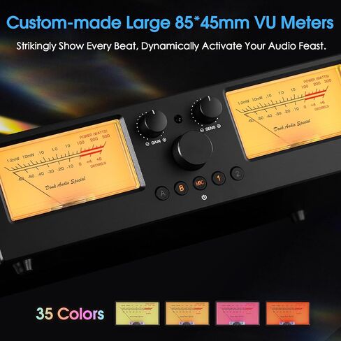 Douk Audio VU3 Dual Analog VU Meter, 2-Way Amplifier/Speaker Switch, Audio Switcher Box with DB Panel Display in Saudi Arabia