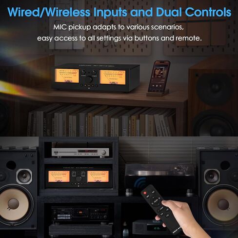 Douk Audio VU3 Dual Analog VU Meter, 2-Way Amplifier/Speaker Switch, Audio Switcher Box with DB Panel Display in Saudi Arabia