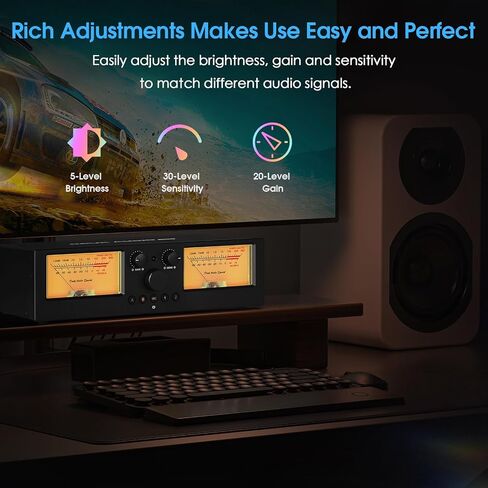 Douk Audio VU3 Dual Analog VU Meter, 2-Way Amplifier/Speaker Switch, Audio Switcher Box with DB Panel Display in Saudi Arabia