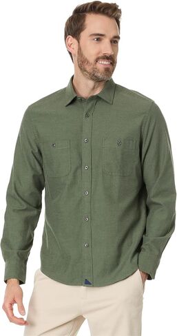 قميص UNTUCKit Flannel Hemsworth أخضر داكن مقاس 2XL in Saudi Arabia