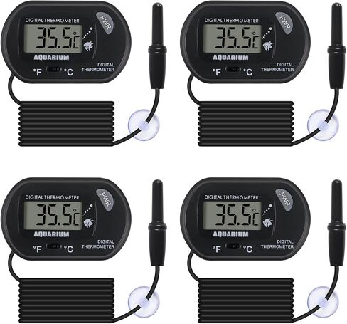 2pack الرقمية حوض السمك ميزان الحرارة خزان الأسماك، ميزان حرارة المياه مع شاشة LCD كبيرة، ميزان الحرارة الزواحف للمركبة الزواحف تررم خزان الأسماك الثلاجة. in Kuwait