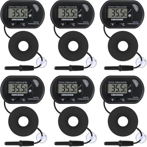2pack الرقمية حوض السمك ميزان الحرارة خزان الأسماك، ميزان حرارة المياه مع شاشة LCD كبيرة، ميزان الحرارة الزواحف للمركبة الزواحف تررم خزان الأسماك الثلاجة. in Kuwait