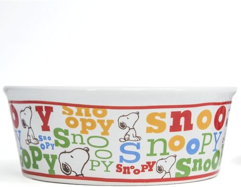 Peanuts Snoopy, Woodstock & Charlie Brown Dog Food Bowl - Heavy Stoneware Pet Dish (5" Wide) in Saudi Arabia