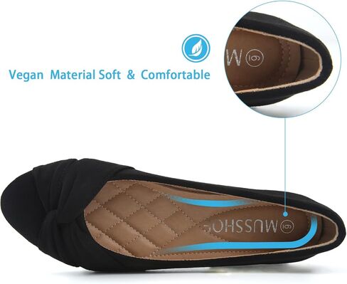 حذاء نسائي من MUSSHOE بدون كعب مريح للنساء ذو سلاسل مريحة بدون كعب حذاء مسطح بمقدمة مدببة للنساء in Kuwait