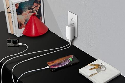 Belkin USB C Wall Charger 32W C to C Cable Included PD with 20W USB C & 12W USB A Ports for USB-C Power Delivery in Saudi Arabia