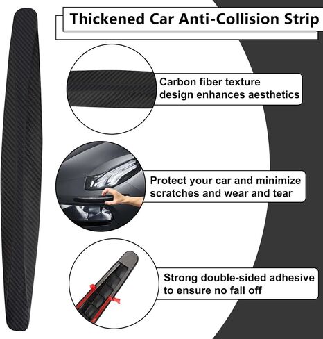 2 PCS Bumper Guard Strip, Car Bumper Guard, Front Bumper Decorative Strip, Car Bumper Anti-Scratch Strips for Cars SUV Pickup Truck (Black) in Saudi Arabia