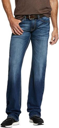 Ariat Male M7 Rocker Stretch Nassau قابل للتكديس مستقيم الساق جان ساميت 35W x 34L in Saudi Arabia