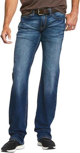 Ariat Male M7 Rocker Stretch Nassau قابل للتكديس مستقيم الساق جان ساميت 35W x 34L in Saudi Arabia