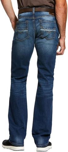 Ariat Male M7 Rocker Stretch Nassau قابل للتكديس مستقيم الساق جان ساميت 35W x 34L in Saudi Arabia