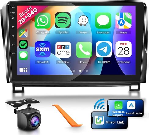 for Toyota Sequoia 2008-2019/Toyota Tundra 2007-2013 Android Car Stereo 2+32G Support Wireless Carplay&Android Auto with 10.1" Touchscreen WiFi GPS luetooth HiFi FM/RDS Radio USB Backup Camera in Kuwait