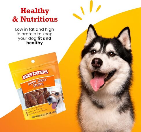 Beefeaters Duck Jerky Strip Treats for Dogs | 38 oz in Kuwait