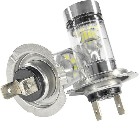 2PCS H7 Bulb Headlight Bulbs Fog Light Bulb, H7 Headlight Bulbs H7 Low Beam Headlight Bulb 12V 100W Daytime Running Lights Front Light Lamp Plug and Play for Most Vehicles (White) in Saudi Arabia