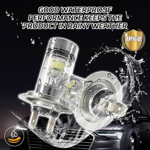 2PCS H7 Bulb Headlight Bulbs Fog Light Bulb, H7 Headlight Bulbs H7 Low Beam Headlight Bulb 12V 100W Daytime Running Lights Front Light Lamp Plug and Play for Most Vehicles (White) in Saudi Arabia