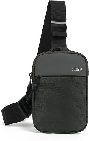 Small Crossbody Bags for Women Men, Waterproof Mini Crossbody Fanny Pack with Front Pocket, Small Sling Bag Cell Phone Passport Bag with Adjustable Strap (Grey) in Kuwait