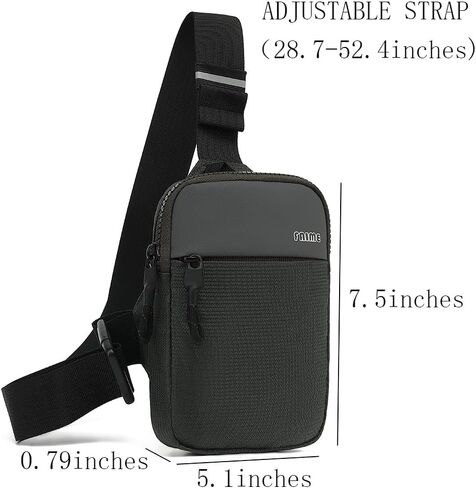 Small Crossbody Bags for Women Men, Waterproof Mini Crossbody Fanny Pack with Front Pocket, Small Sling Bag Cell Phone Passport Bag with Adjustable Strap (Grey) in Kuwait