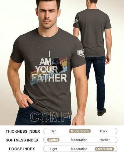 Flafens Men's T-Shirts for Dad - Fathers Day Shirts for Grandpa, Husband, Daddy, Crewneck Short Sleeve Graphic Tees Soft Tops in Kuwait
