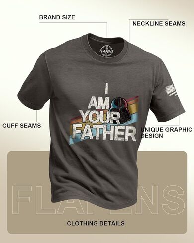 Flafens Men's T-Shirts for Dad - Fathers Day Shirts for Grandpa, Husband, Daddy, Crewneck Short Sleeve Graphic Tees Soft Tops in Kuwait