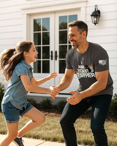 Flafens Men's T-Shirts for Dad - Fathers Day Shirts for Grandpa, Husband, Daddy, Crewneck Short Sleeve Graphic Tees Soft Tops in Kuwait