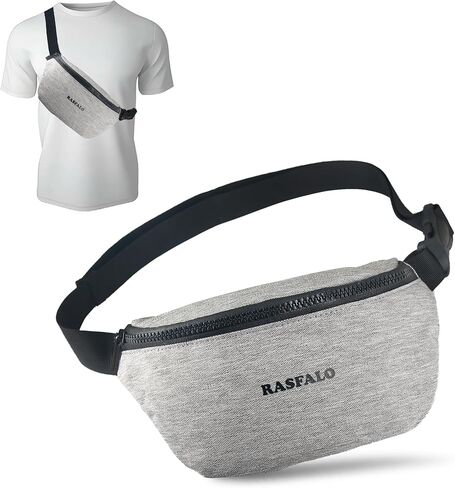 حقيبة Fanny Pack & Crossbody للرجال نساء ، حزم الخصر الأزياء حقيبة حزام قابلة للتعديل للرياضة ، التمرين ، السفر ، الركض ، المشي لمسافات طويلة خالية من الهواتف (النمط 03 ، الأسود) in Kuwait