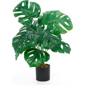 GENMOUS 30 Inch Fake Plants Traveller's Palm, Decorative Indoor Artificial Plant, Likelife Faux Plant Palm Tree for Home Office Decor Indoor Outdoor (1 Pack)