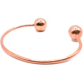 Pure Copper Traditional Ball Bangle 100% Pure Copper Bracelet Great looking Unisex Cuff - Adjustable to Fit Most Wrist for Men and Women