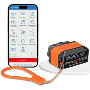 OBD2 Scanner, Bluetooth Wireless Auto Diagnostic Scan Tool for iOS & Android, 5.2 Car Code Reader Diagnostic Machine Tester, Clear Error Code Live Data Reset Exclusive Free APP
