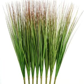 8pcs 27 "النباتات الاصطناعية في الهواء الطلق فو ، مصنع العشب الطويل الاصطناعي مصطنع في الهواء الطلق مصنع شجيرات خضراء مزيفة (8 ، أخضر)