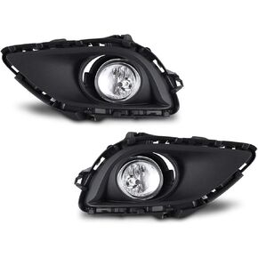 Autowiki Fog Assection Assembly Light Light For 2013-2015 Mazda CX-9 مع استبدال Clear Lens 2PCs OEM مع مفتاح الأسلاك وأسلاك الأسلاك