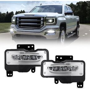 Bunker Indust LED أضواء الضباب المتوافقة مع 2016 2017 2018 GMC Sierra 1500 ، و Pumper Driving Fog Lamp Att Foglight (زوج واحد)