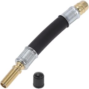 Tire Inflator Extension Tube Air Pump Extend Hose Adapter Tire Valve for Car Motorcycle Bicycle Durable Rubber 3.94inch M8x0.8 7mm ID Black