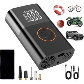 Tire Inflator Portable Air Compressor Car Tire Pump, AC/DC Air Pump for Car Tires