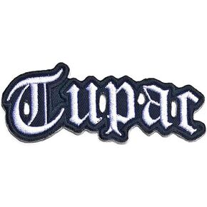 2Pac Tupac Patch Cut Out Logo Official Embroidered Woven Iron On Size Accessory Size